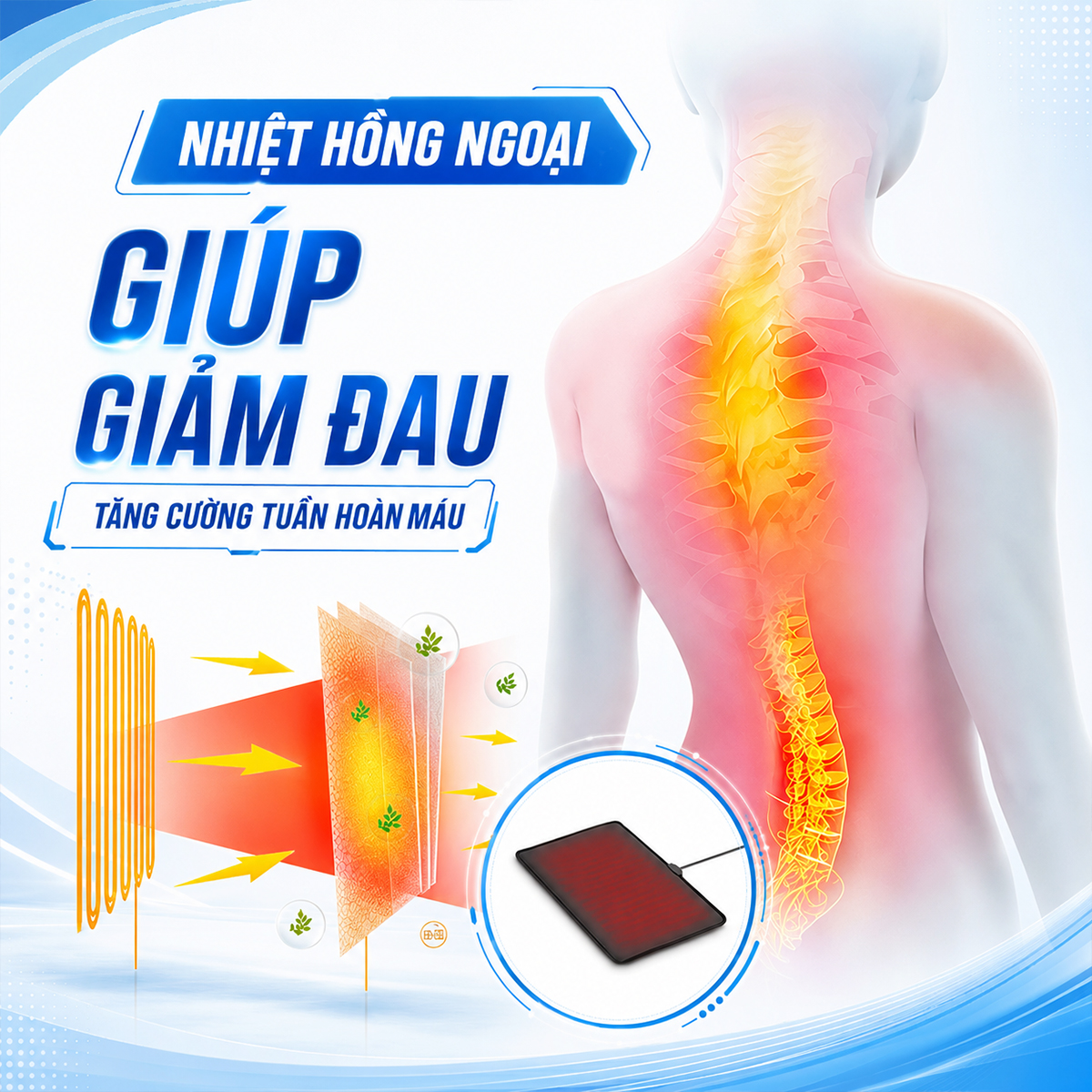 Nệm massage toàn thân OKACHI JP-M819 (Con lăn chạy)